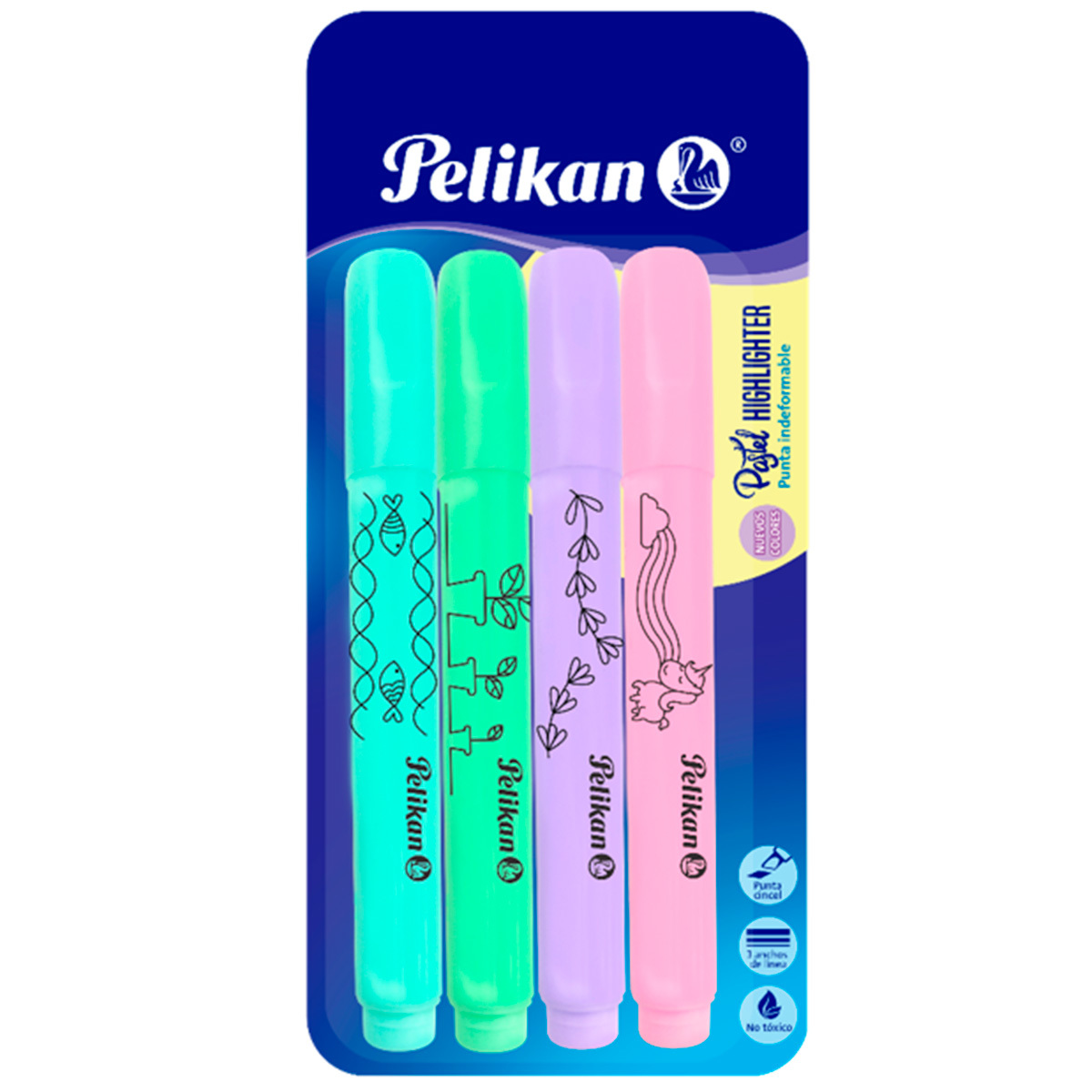 Resaltadores Pelikan Textmarker 490 Pastel 4 piezas