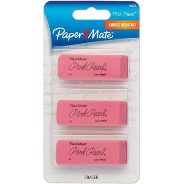 Gomas de Borrar Paper Mate Pink Pearl 3 piezas