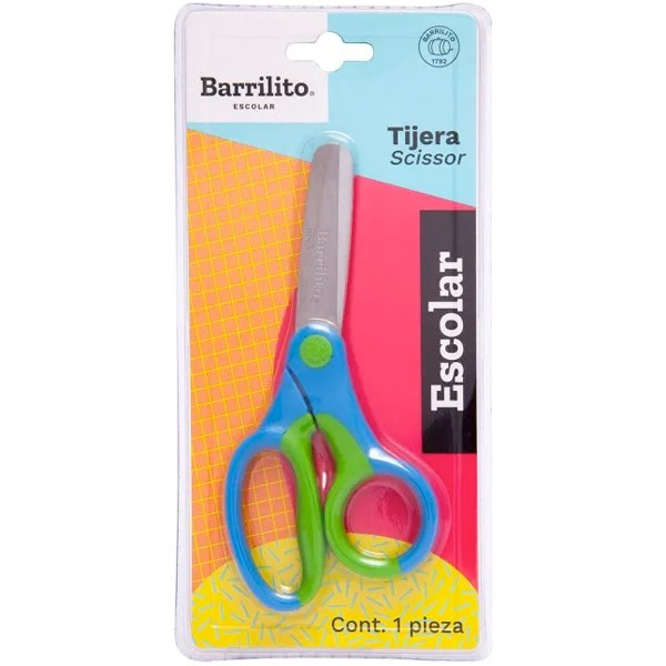 Tijera Escolar Barrilito Punta Roma 5